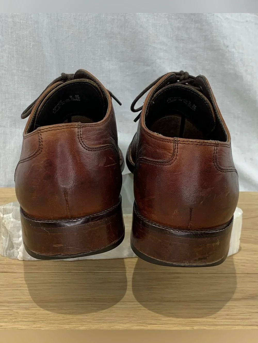 Cole Haan Men’s Size 9 M Cap Toe Oxford Dress Shoes Dark Brown
